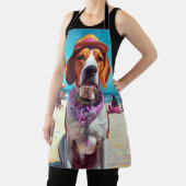 Tablier American English Foxhound on Beach, cadeau d'été (Insitu)