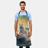 Tablier American Eskimo Beach Surf Peinture (Porté)