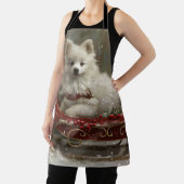 Tablier American Eskimo Chien Festif de Noël (Insitu)