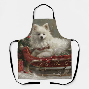 Tablier American Eskimo Chien Festif de Noël