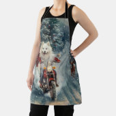 Tablier American Eskimo Dog équitation moto Noël (Insitu)