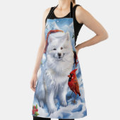 Tablier American Eskimo Dog Winter Wonderland Noël (Insitu)