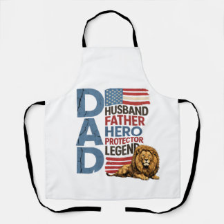 Tablier American Flag Dad Lion Patriotic