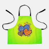 Tablier American Flag Heart Leopard Sublimation-64210 (Recto)