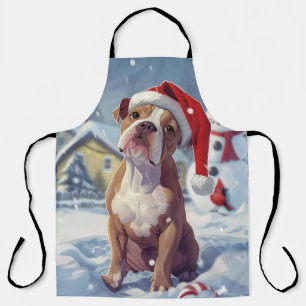Tablier American Staffordshire Winter Wonderland Noël