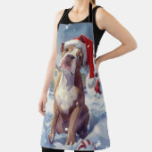 Tablier American Staffordshire Winter Wonderland Noël (Insitu)