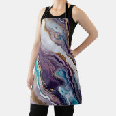 Tablier Améthyste et Turquoise Abstrait (Insitu)