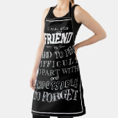 Tablier Ami Merci Appréciation Cadeau noir (Insitu)