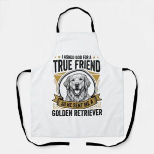 Tablier Ami Véritable Retriever Doré Chien Vintage Amateur