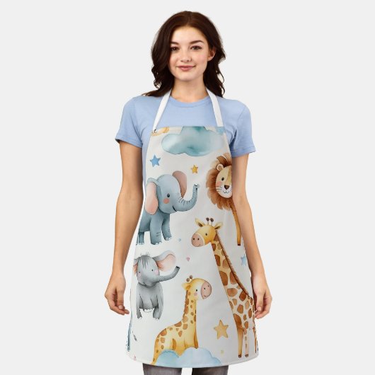 Tablier Amis d'animaux de Whimsical Apron - Cuisine adorab (Porté)