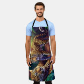 Tablier Amis de la jungle sur toute la surface d'impressio (Porté)