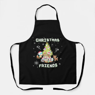 Tablier Amis de Noël mignons