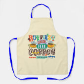 Tablier AMIS™ | Mais Premier café Vibrant Graphisme (Recto)