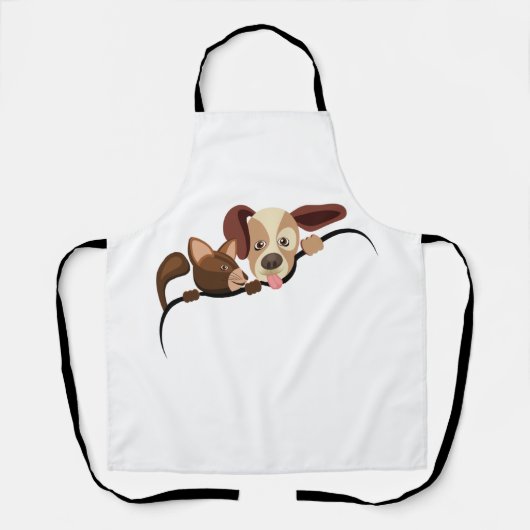 Tablier Amitié Du Chat Et Du Chien (Recto)