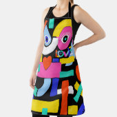 Tablier Amour Abstrait, yeux : motif coloré (Insitu)