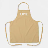 Tablier Amour, chameau kaki blanc (Recto)