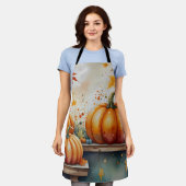 Tablier Amour Citrouille cuisine (Porté)