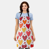 Tablier Amour Coloré Design Motif (Porté)