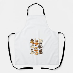 Tablier Amour de chiot Halloween � Art de chien Kawaii T-S