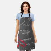 Tablier Amour de tableau noir de maths cuisine et maths (Porté)