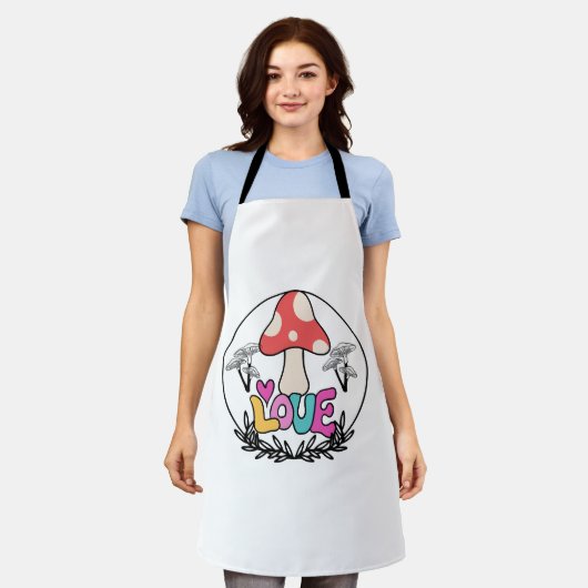 Tablier Amour des champignons (Porté)