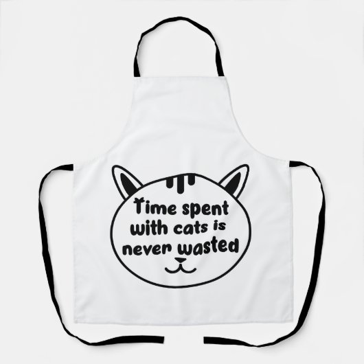 Tablier Amour des chats. Temps passé avec un chat (Recto)