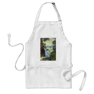 Tablier Amour et romance vintage, vue tropicale romantique