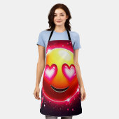 Tablier Amour Étincelle Coeurs Emoji (Porté)