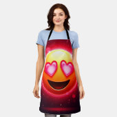 Tablier Amour Frappé Coeurs Emoji (Porté)