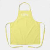 Tablier Amour, jaune pâle blanc (Recto)