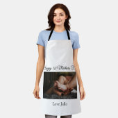 Tablier amour maman mère jour ajouter photo nom simple (Porté)