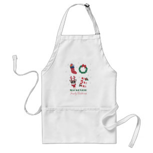 Tablier Amour Noël Famille Personnalisée