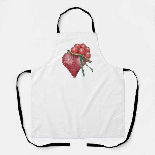 Tablier Amour noir (Recto)