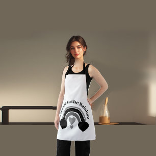 Tablier Amour pour vous jusqu'à l'arc-en-ciel Minimal Noir