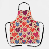 Tablier Amour sans couture Coeur Motif Art (Recto)