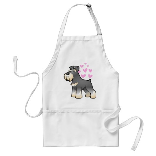 Tablier Amour Schnauzer géant/standard/miniature (Devant)
