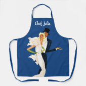 Tablier Amour vintage et romance, Mariage moderne Couple (Recto)