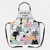 Tablier Amoureux de les chats Feline Cuisine humour (Recto)