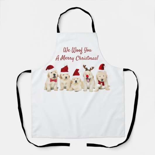 Tablier Amoureux de les chiens - Chiens de Noël Apron (Recto)
