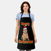 Tablier Amoureux de les chiens Noël design cadeau (Porté)