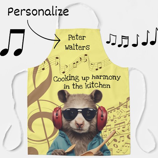 Tablier Amoureux de musique de fête de Brother