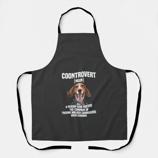 Tablier Amoureux de Treeing Walker Coonhound Chien Coontro (Recto)