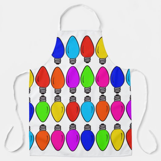Tablier Ampoules de Noël Motif (Recto)