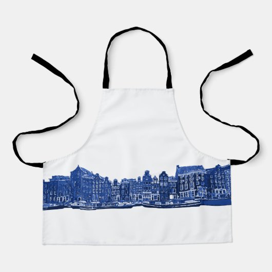 Tablier Amsterdam en style Delft bleu (Recto)