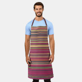 Tablier amusant à motif ondulé et multicolore (Porté)