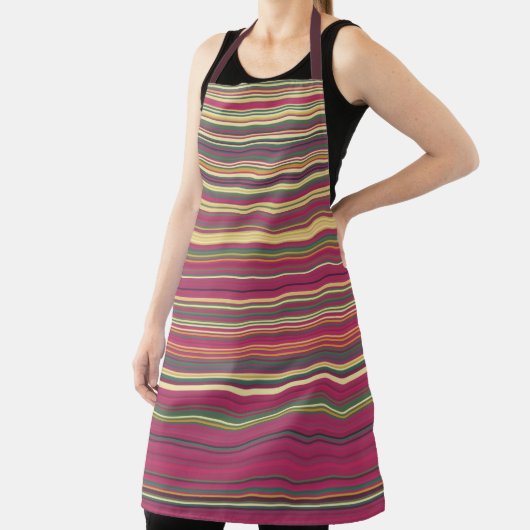 Tablier amusant à motif ondulé et multicolore (Insitu)