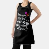 Tablier Amusant Apron : "Je vieillis comme du vin fin" Per (Insitu)