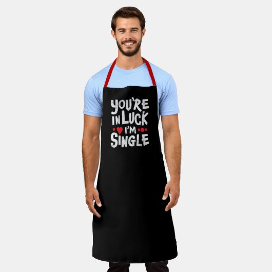 Tablier Amusant BBQ Party Apron | Vous êtes dans la chance (Porté)