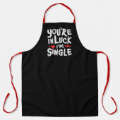 Tablier Amusant BBQ Party Apron | Vous êtes dans la chance (Recto)