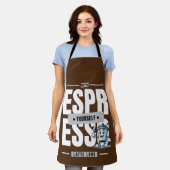Tablier Amusant café Apron Design pour Baristas (Porté)